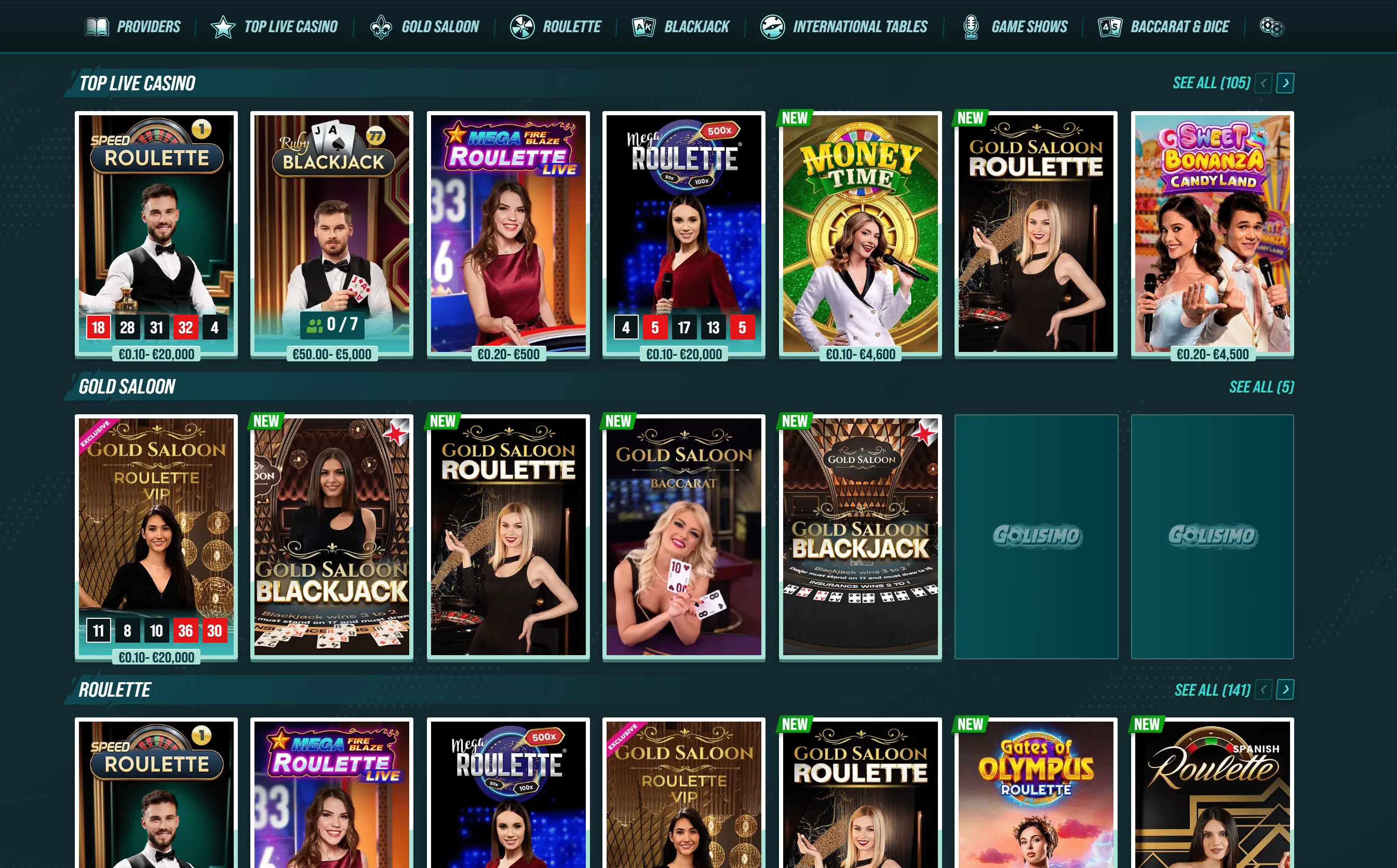 Golisimo Live Casino