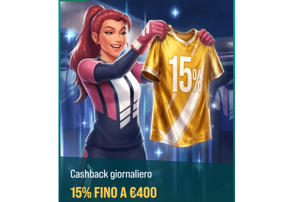 Golisimoit bonus 14 casin cashback giornaliero 15pct fino a eur400 leggi tutto